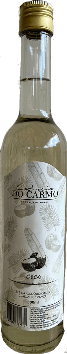 Bebida Mista de Côco Cachoeira do Carmo - 500ml | Empório Cachaça Canela-de-Ema 