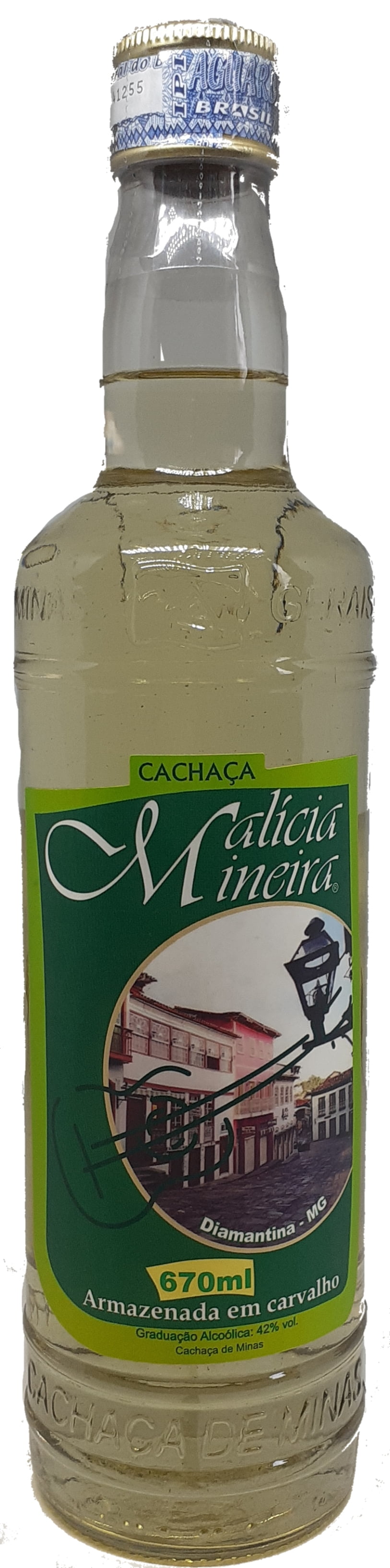 Cachaça Malícia Mineira Ouro Carvalho 670 ml