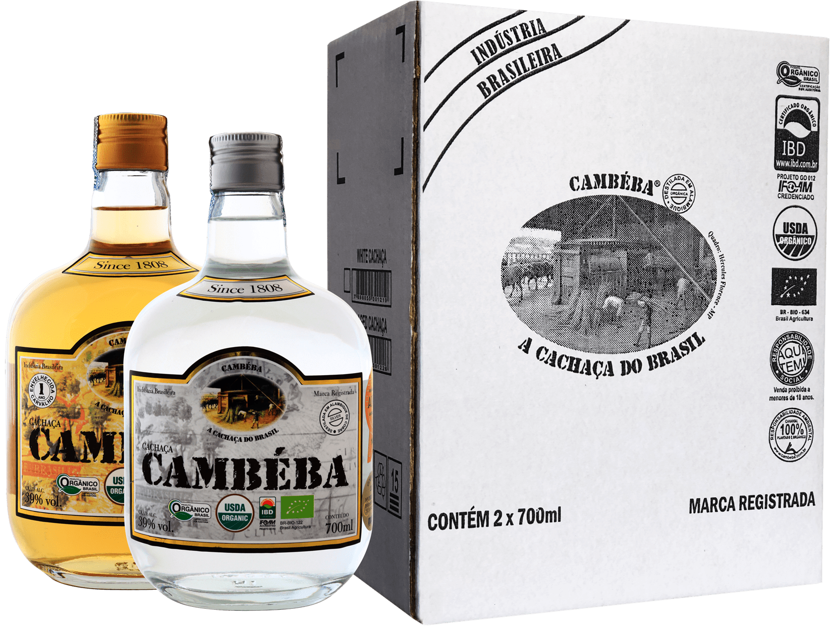 Kit Cambéba -1 Prata + 1 Ouro - 700 ml