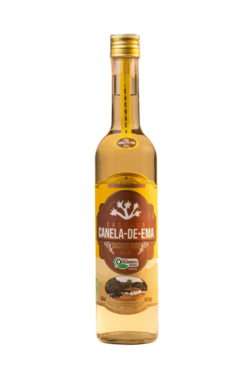 Cachaça Canela-de-ema Carvalho Orgânica 500ml 40°GL | Empório Cachaça Canela-de-Ema 