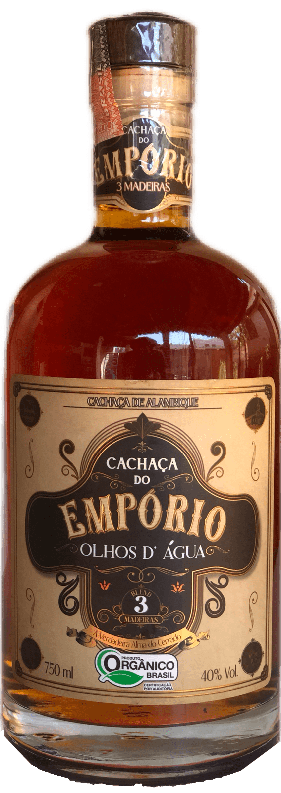Cachaça do Empório Olhos d'Água 3 Madeiras 750 ml